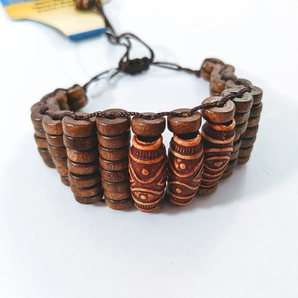 NWT Darice Natural Wood Bracelets